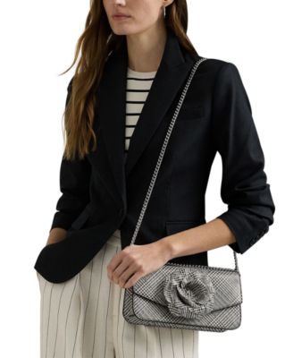 Lauren Ralph Lauren Glen Plaid Leather Small Sawyer Bag