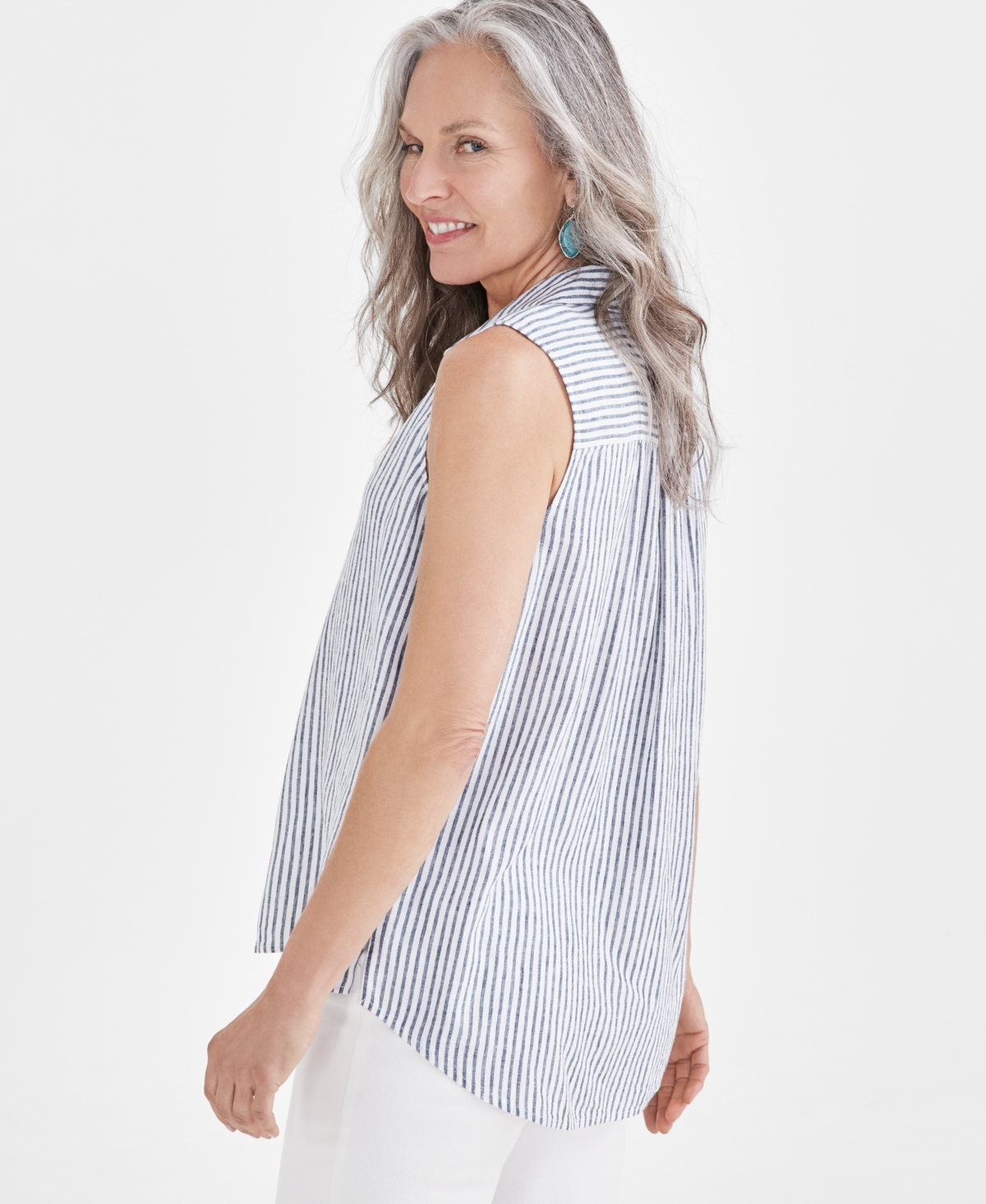 Style & Co Women's Sleeveless Popover Shirt, Created for Macy's