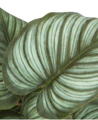 13" Indoor Artificial Epipremnum Plants with Decorative Black Pots, Set Of 2