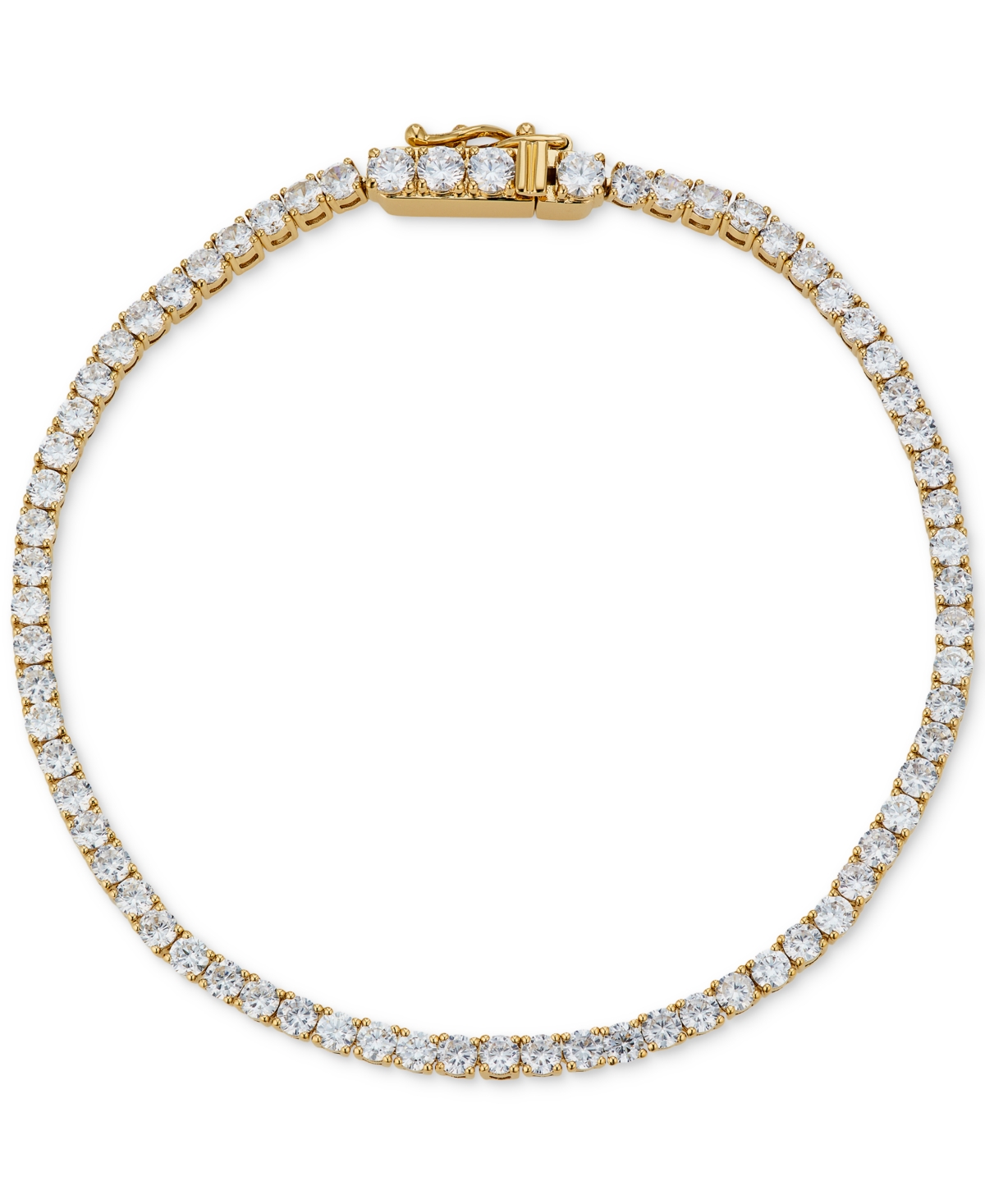 Shop Eliot Danori 18k Gold-plated Cubic Zirconia Tennis Bracelet, Created For Macy's