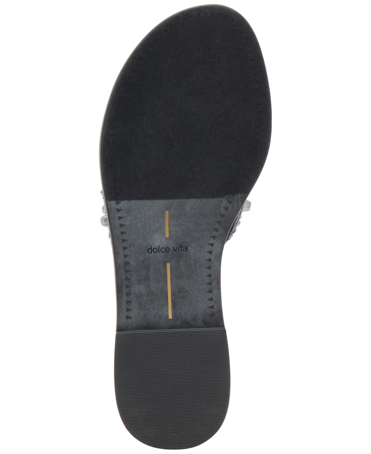Shop Dolce Vita Women's Wesla Studded Slide Sandals In Midnight Crinkle Patent,studs