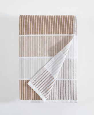 Blocked Terry Yarn Dyed Stripe Beach Towel Set, 68" x 36"