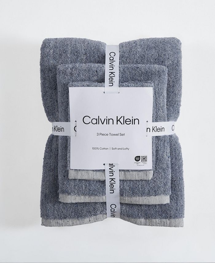 Calvin Klein Captivate Cotton Terry 3 Piece Towel Set - Macy's