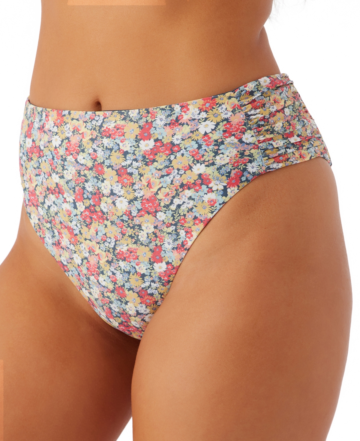 Shop O'neill Juniors' Eden Ditsy Floral-print Long Beach Bikini Bottoms In Multi Color