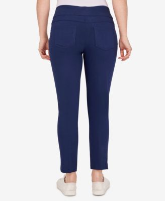 Petite Mid-Rise Pull-On Straight Solar Millennium Tech Ankle Pants