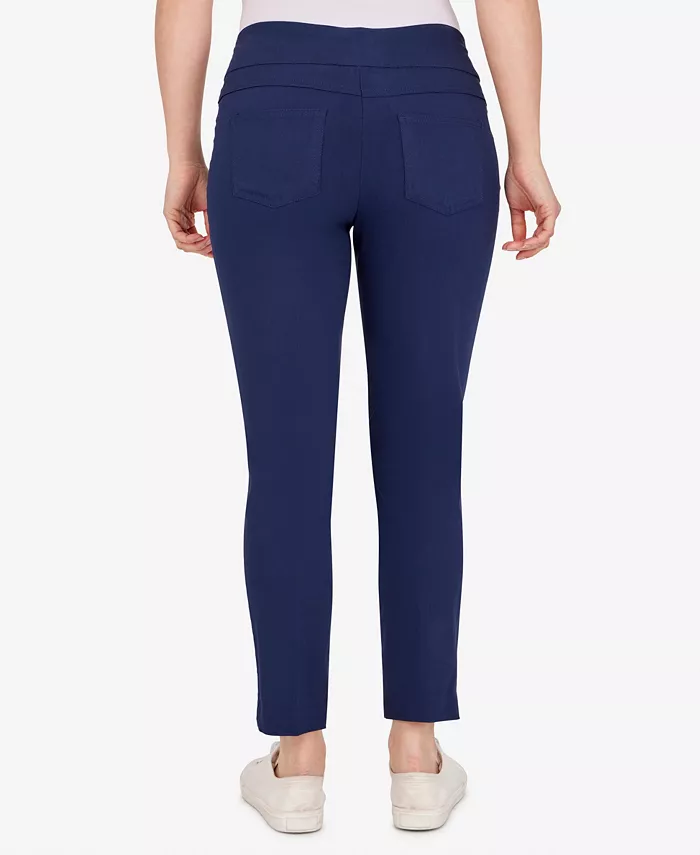 Petite Mid-Rise Pull-On Straight Solar Millennium Tech Ankle Pants - thumbnail 2
