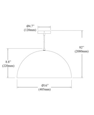 10" Metal Ofelia 1 Light Large Pendant