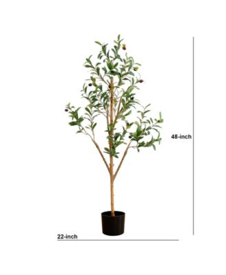 4ft. Artificial Olive Tree with Natural Trunk