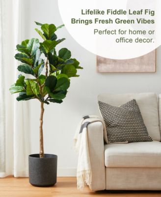 5ft. Faux Fiddle Leaf Fig Tree in Pot