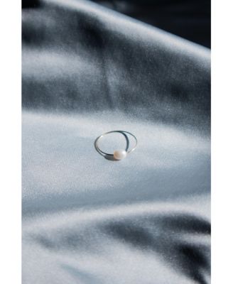 Eden — freshwater pearl skinny gold ring