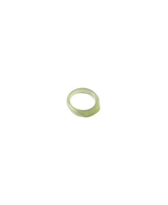 Dia — Structured green jade ring