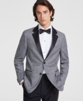 Vince Camuto Men's Slim-Fit Evening Jacket - Silver Plaid