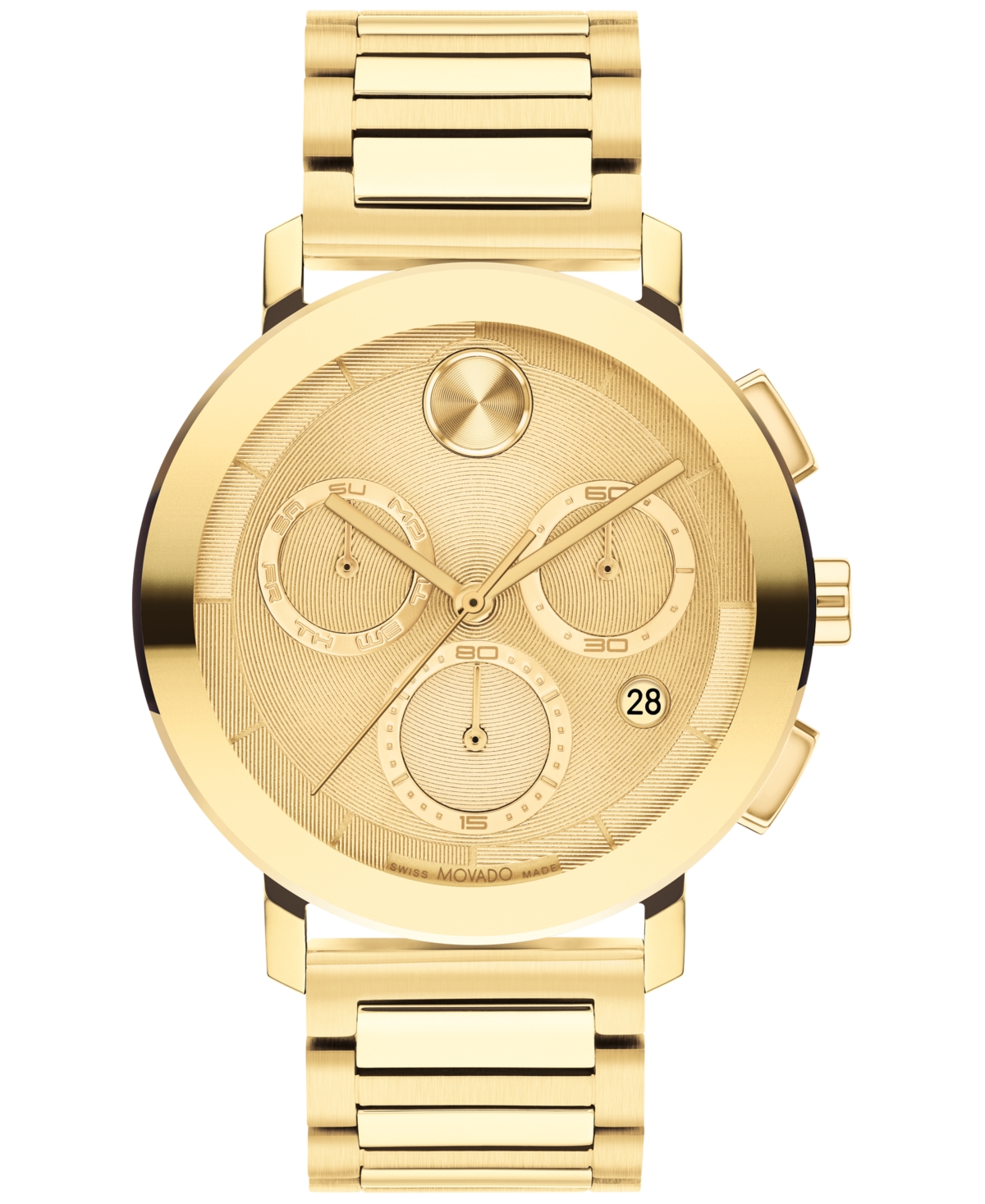 Men's Swiss Chronograph Bold Evolution 2.0 Gold Ion Plated Steel Bracelet Watch 42mm - Gold-tone