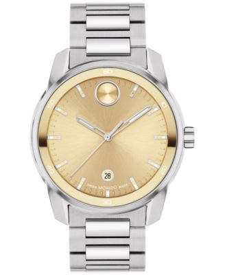 Movado - Men's Swiss Bold Verso Stainless Steel Bracelet Watch 42mm