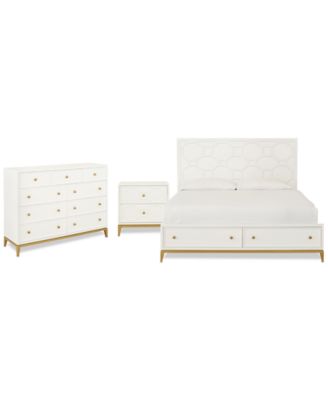 Furniture - Chelsea 3-Pc. Bedroom Set (King Storage Bed, Dresser & Nightstand)