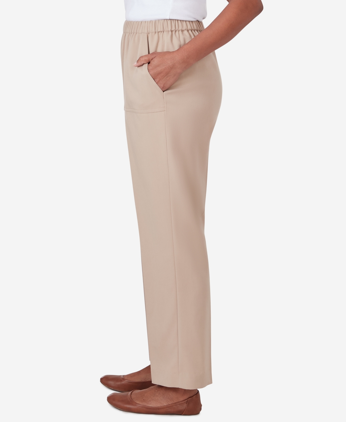 Alfred Dunner Women's Tuscan Sunset Twill Short Length Capri Pants