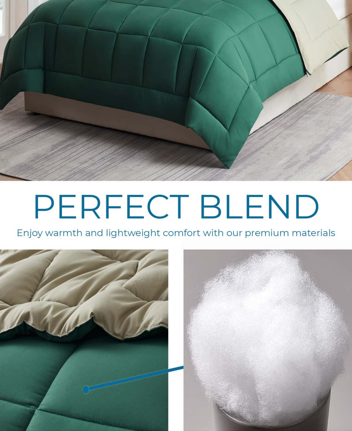 Nestl Premium All Season Quilted Down Alternative Comforter, Xl - Sage