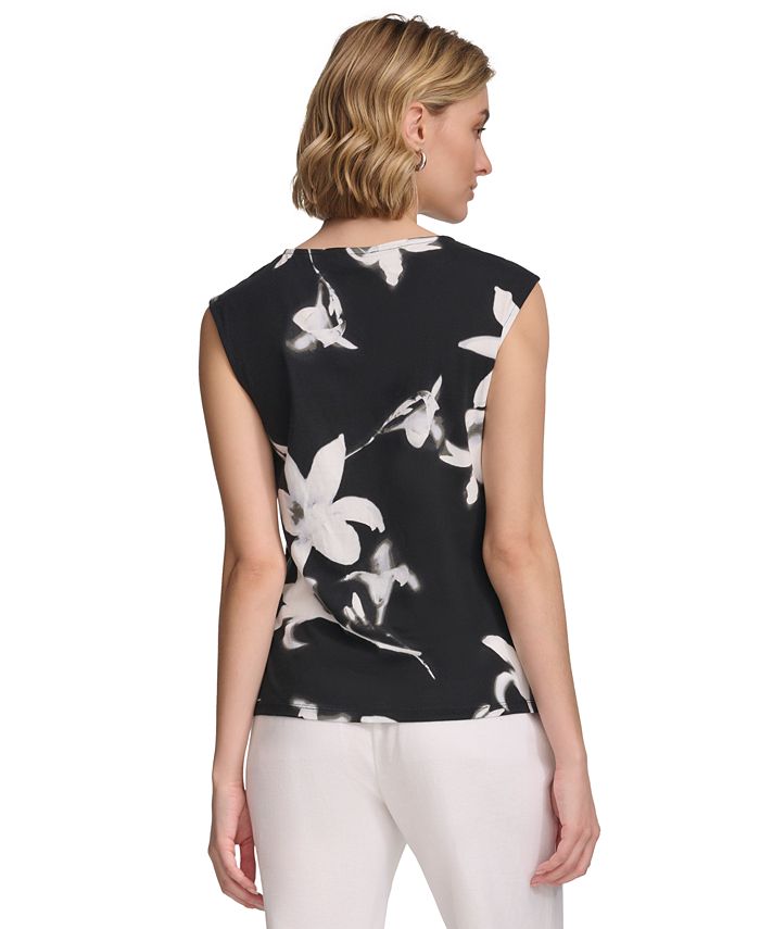 Calvin Klein Women's Printed Sleeveless Top - Macy's