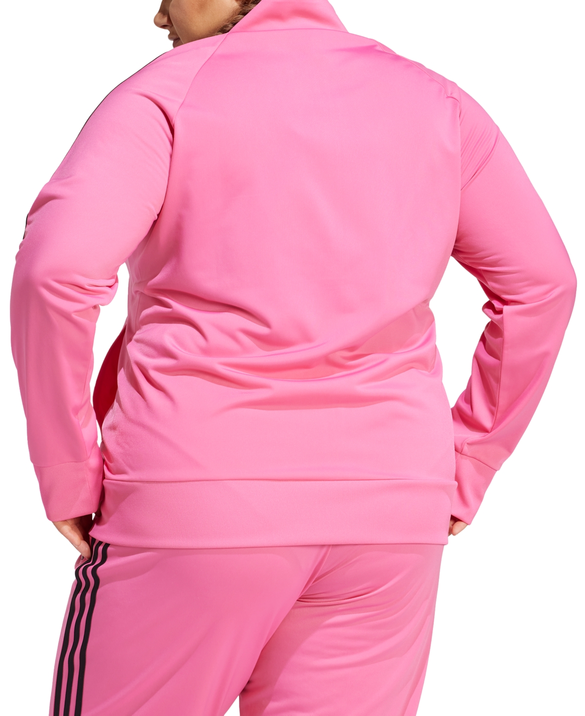 Adidas 3 stripe pink track jacket top
