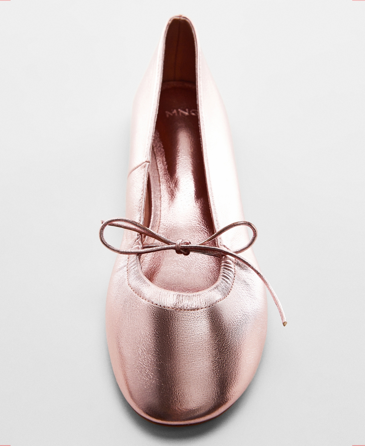 Mango Metallic Ballerinas Pink In Pinl