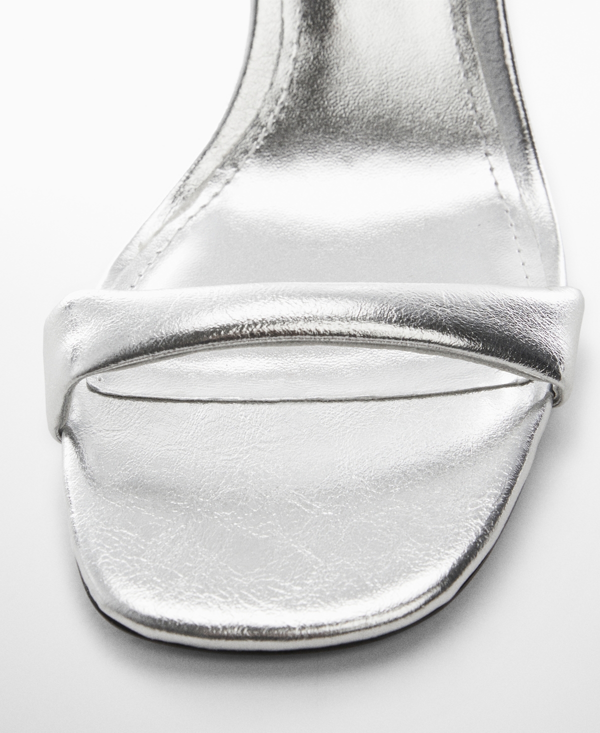 Mango Women's Heel Non-structured Sandals In Silver