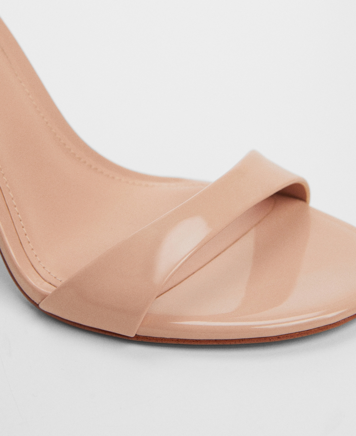 Shop Mango Women's Strappy Heeled Sandals In Lt-pastel
