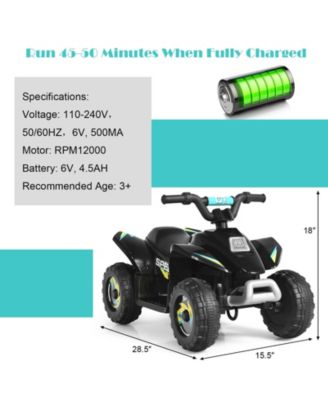 6V Kids Electric ATV 4 Wheels Ride-On Toy