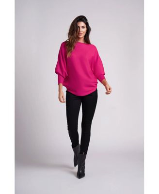 Women's Ivy Oversized Dolman 3/4 Sleeve Sweater