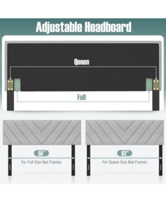 Linen Upholstered Headboard for Full and Queen Size Bed Frames