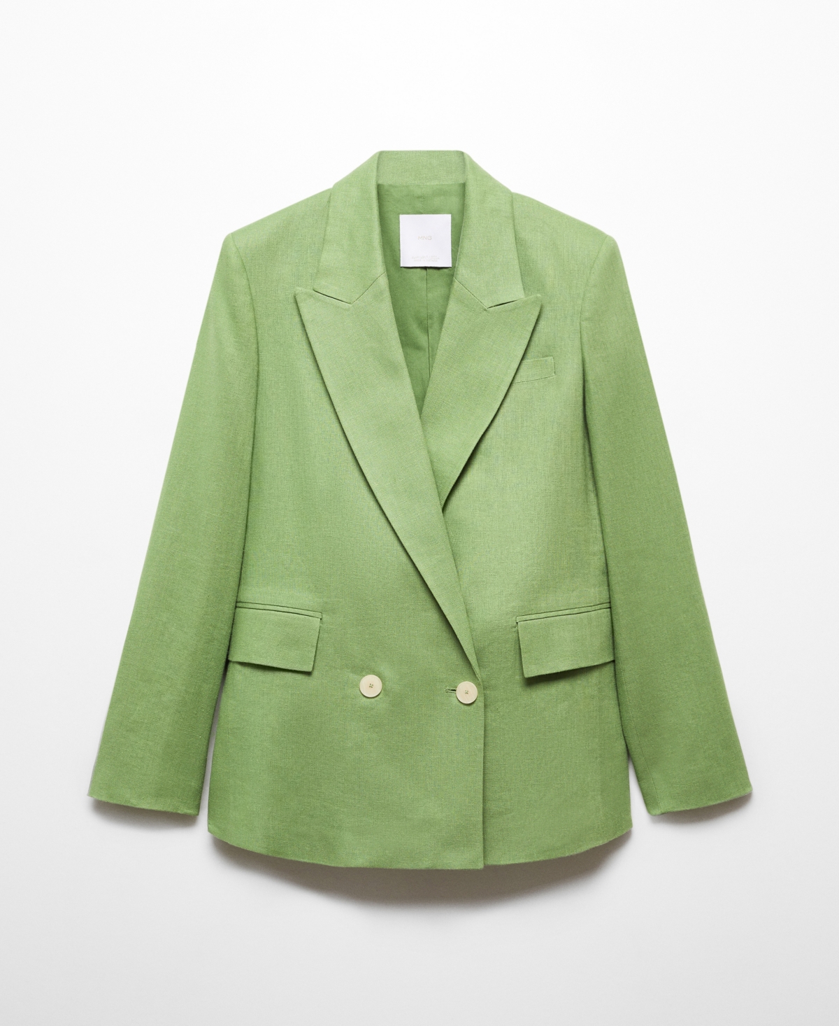 Shop Mango Women's 100% Linen Suit Blazer In Lt Pastel