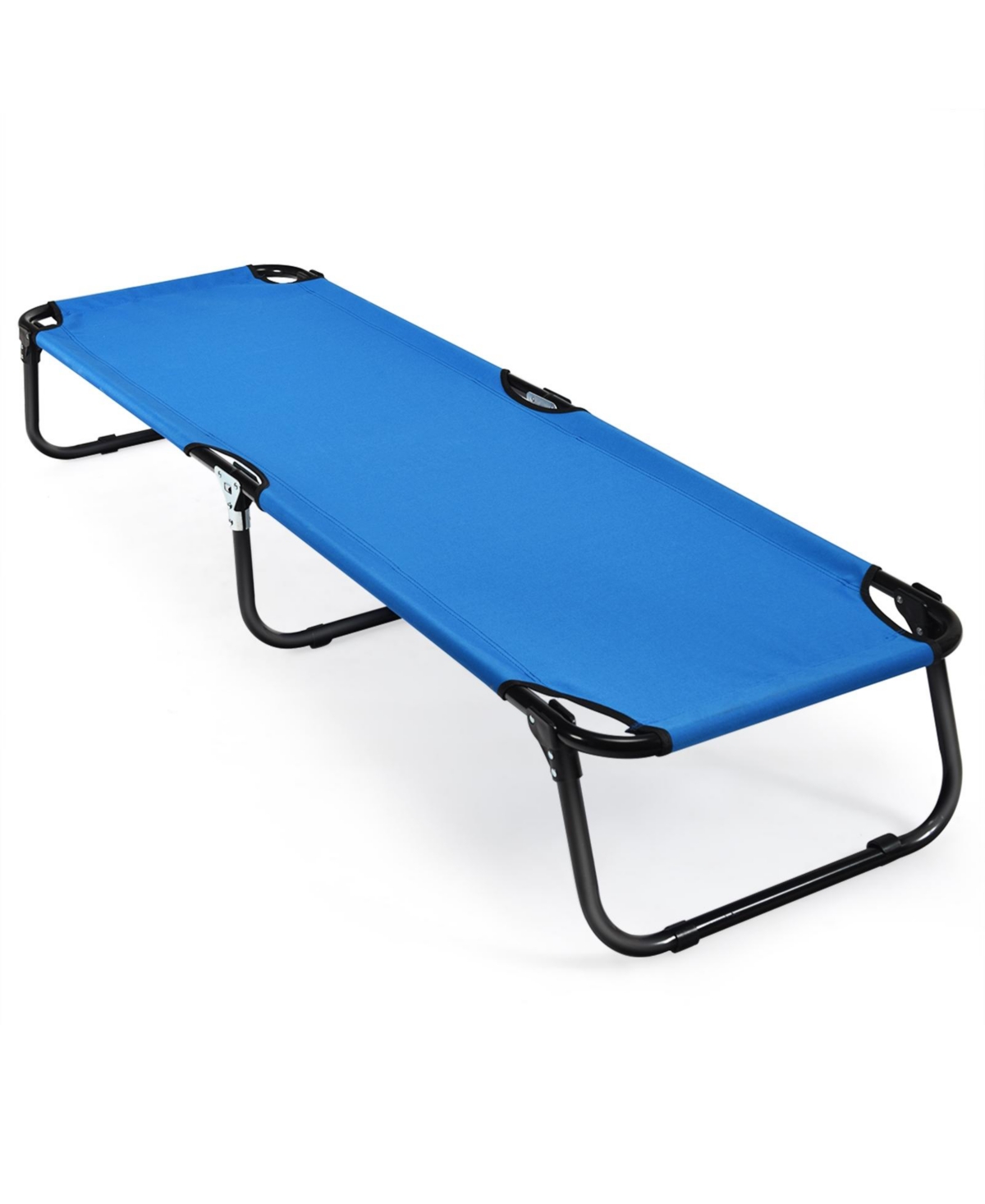 Outdoor Folding Camping Bed for Sleeping Hiking Travel - Blue