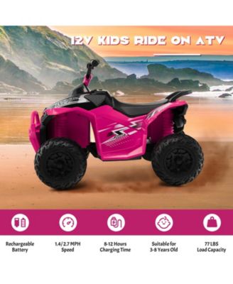12V Kids Ride On ATV with High/Low Speed and Comfortable Seat
