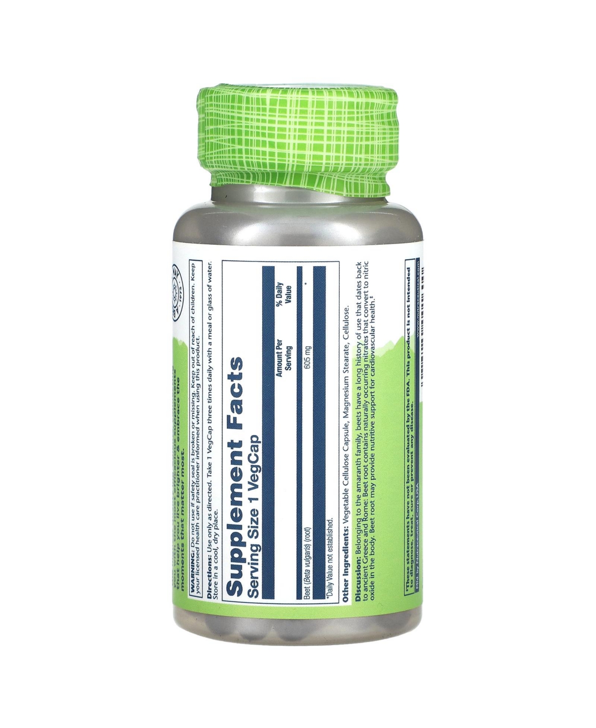 Solaray True Herbs Beet 605 mg - VegCaps - Assorted Pre-pack (See Table 9