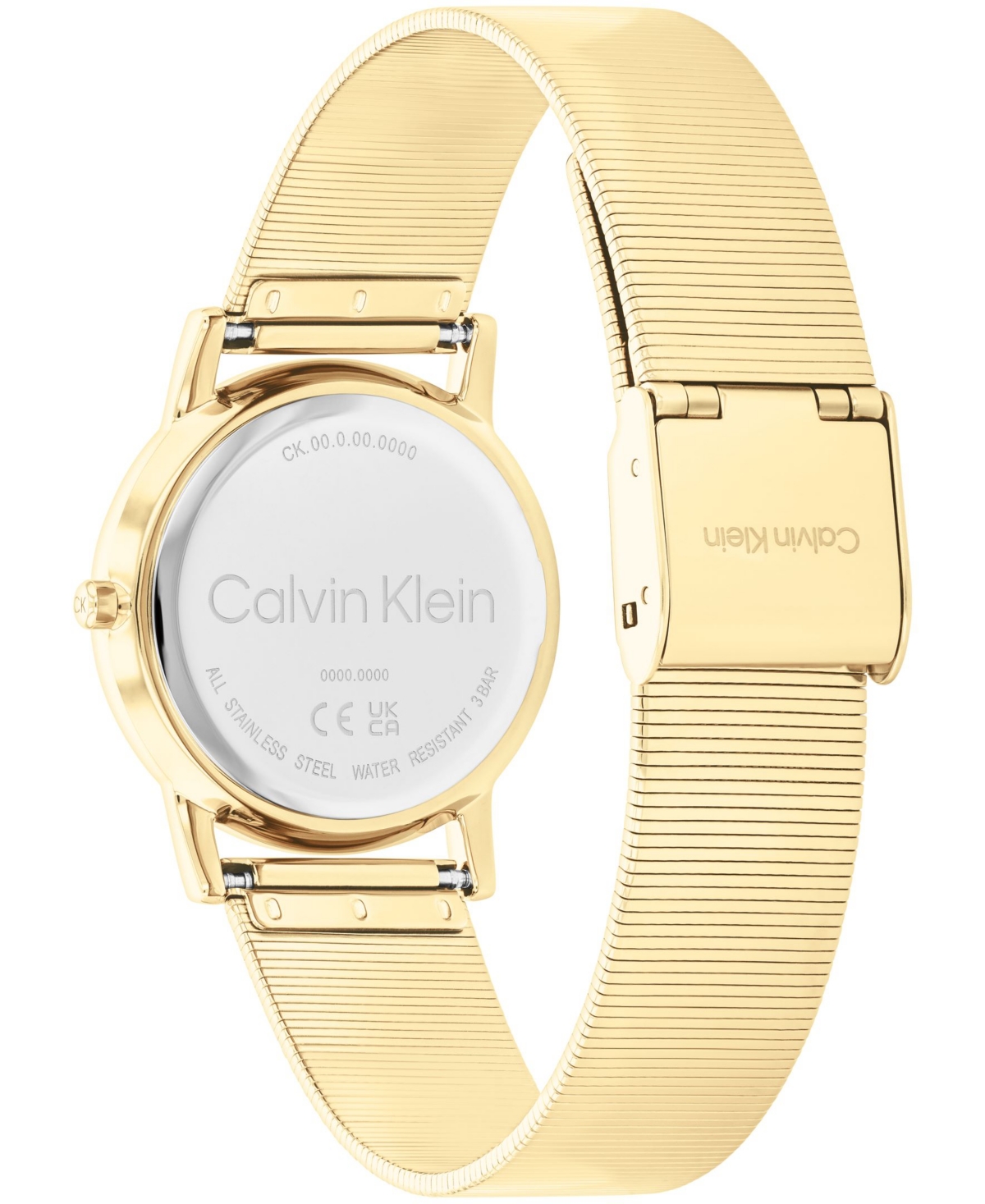 Shop Calvin Klein Women's Ck Feel Gold-tone Stainless Steel Mesh Watch 30mm