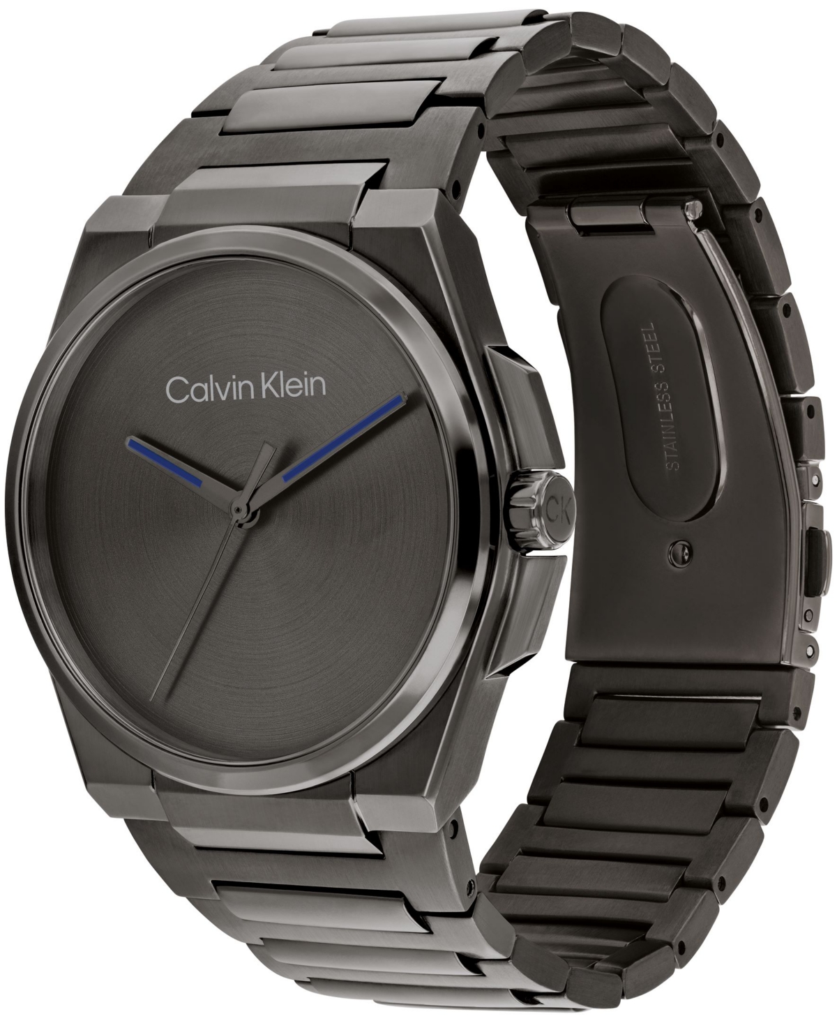 Shop Calvin Klein Men's Meta-minimal Grey Stainless Steel Watch 41mm