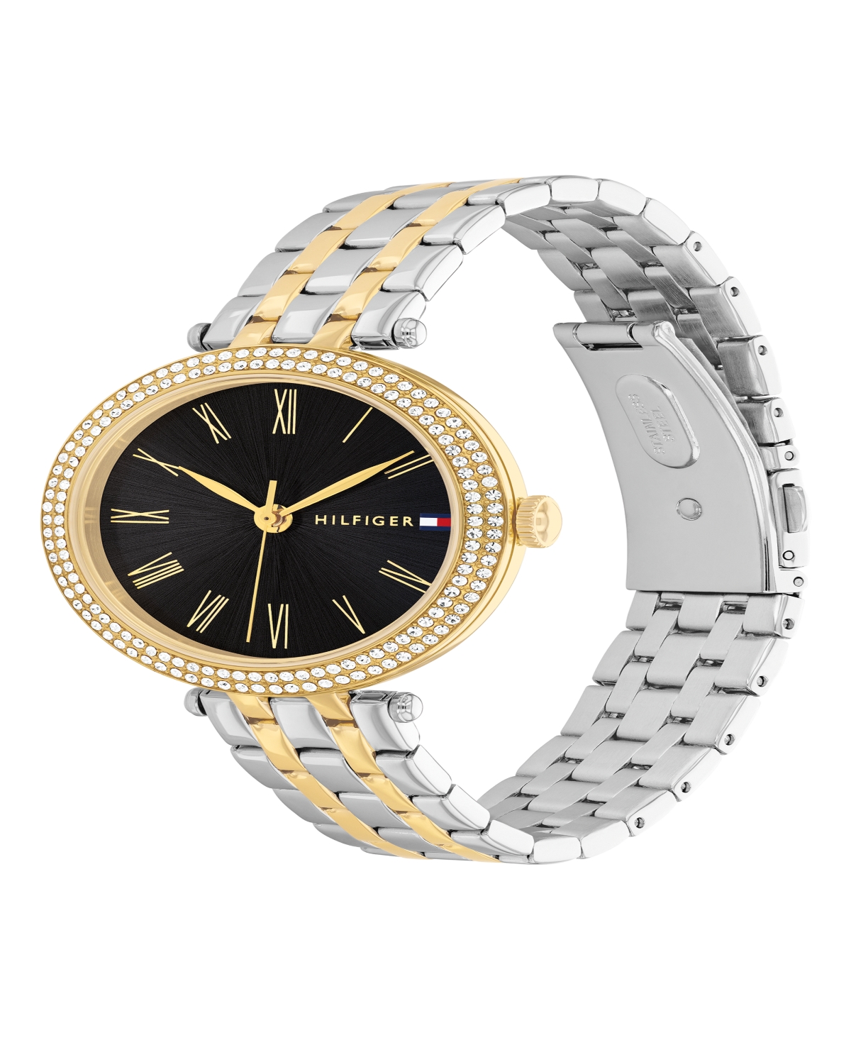 Shop Tommy Hilfiger Women's Quartz Two-tone Stainless Steel Watch 34mm In Black