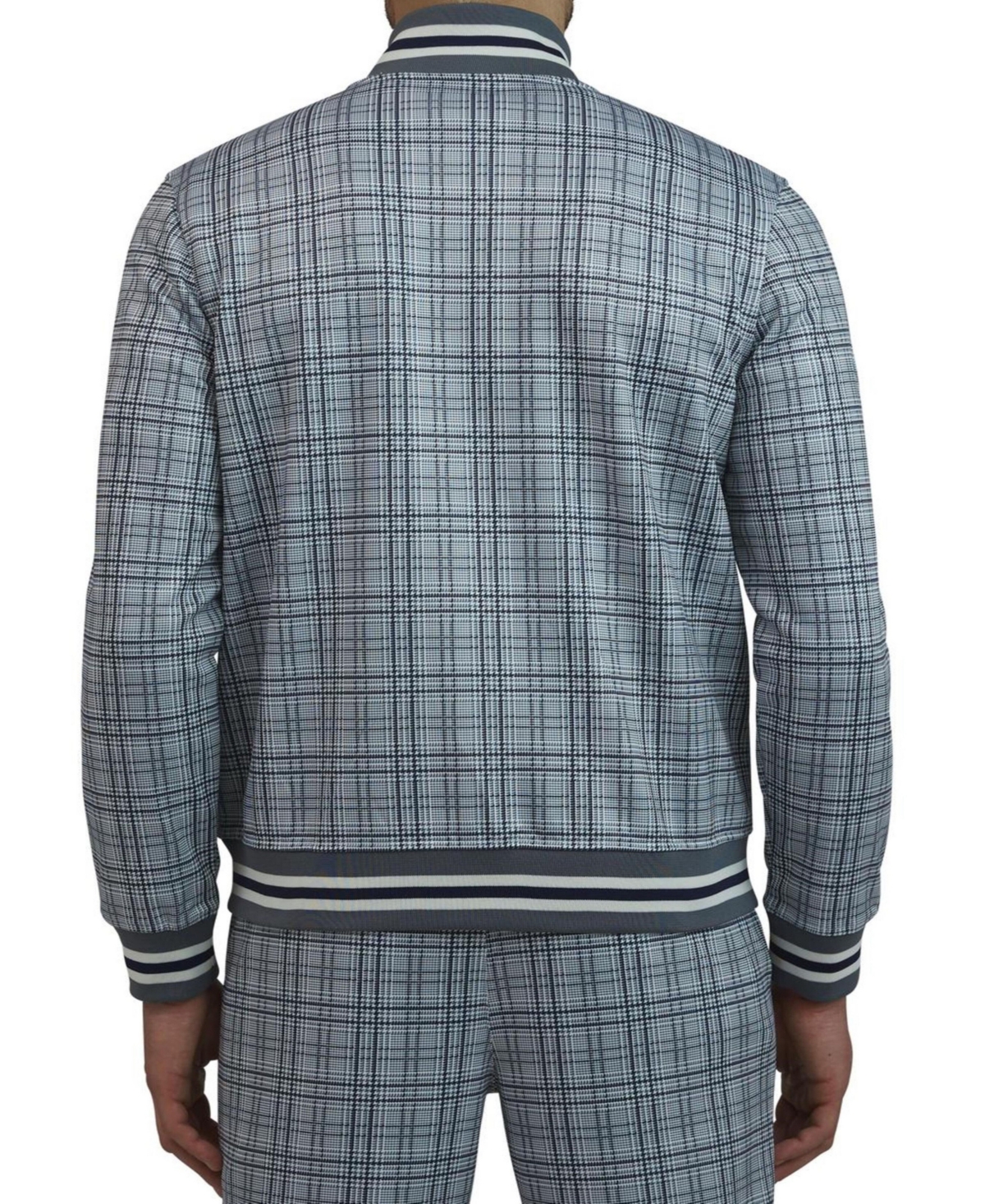 Ben Sherman Men's Glen Plaid Track Jacket
