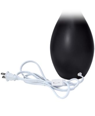 Essentix 18.11" Traditional Standard Ceramic Dewdrop Table Desk Lamp with Matching Fabric Shade 