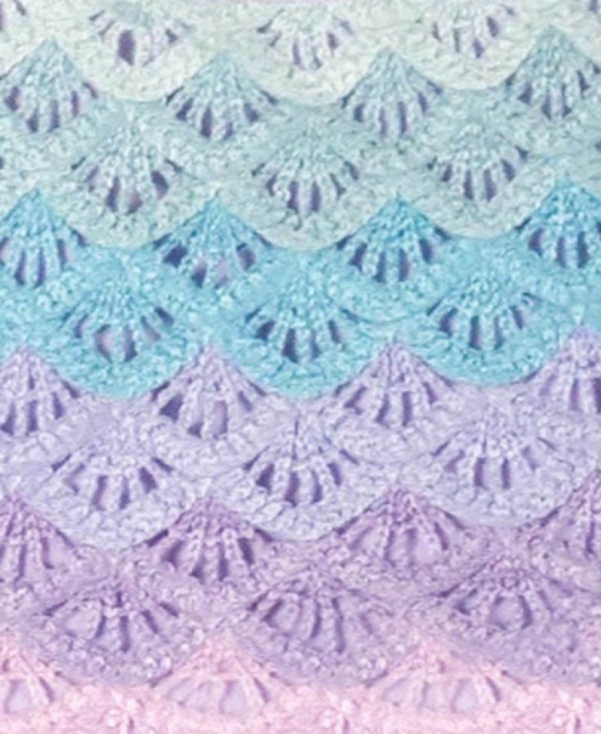 Pink Violet Little Girls Sleeveless Mermaid Crochet Mesh Dress -blue