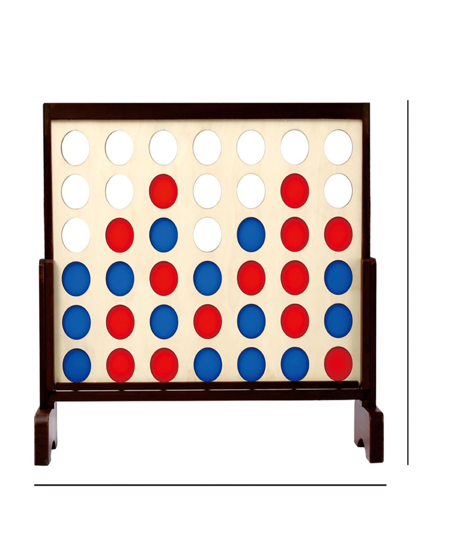 Детские настольные игры Trimate Giant Wooden Connect 4 2-Player Board Game, 42 Pieces, Ages 12+ — фото 2
