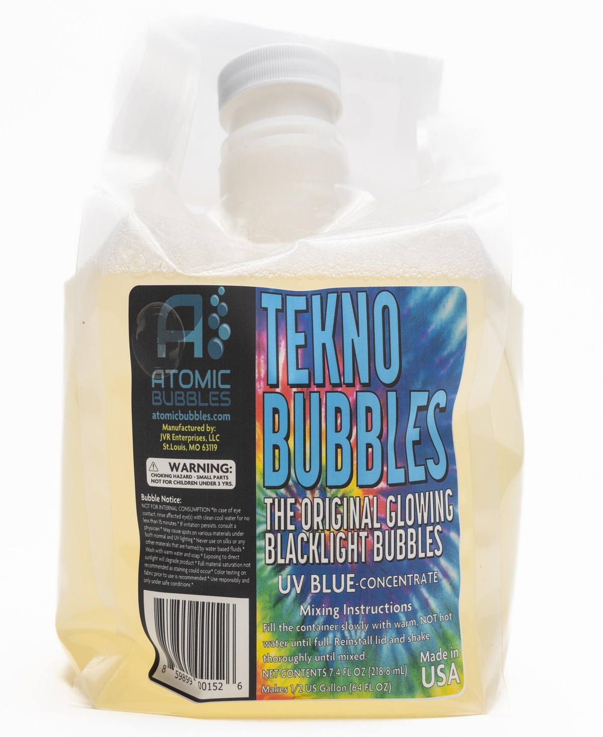Atomic Bubbles - Tekno Bubbles 64 oz Smart Pouch Refill In Multi
