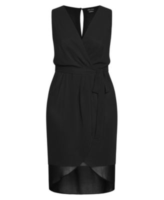 Plus Size Tie V-neck Dress