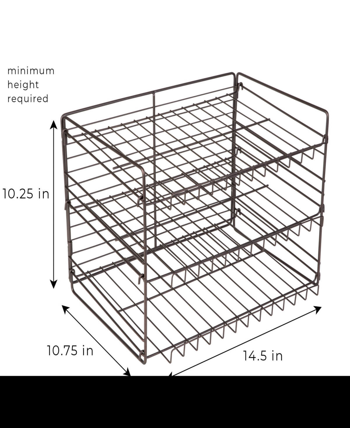 Smart Design Premium 3 Tier Can Rack Organizer With Adjustable Shelves In Bronze