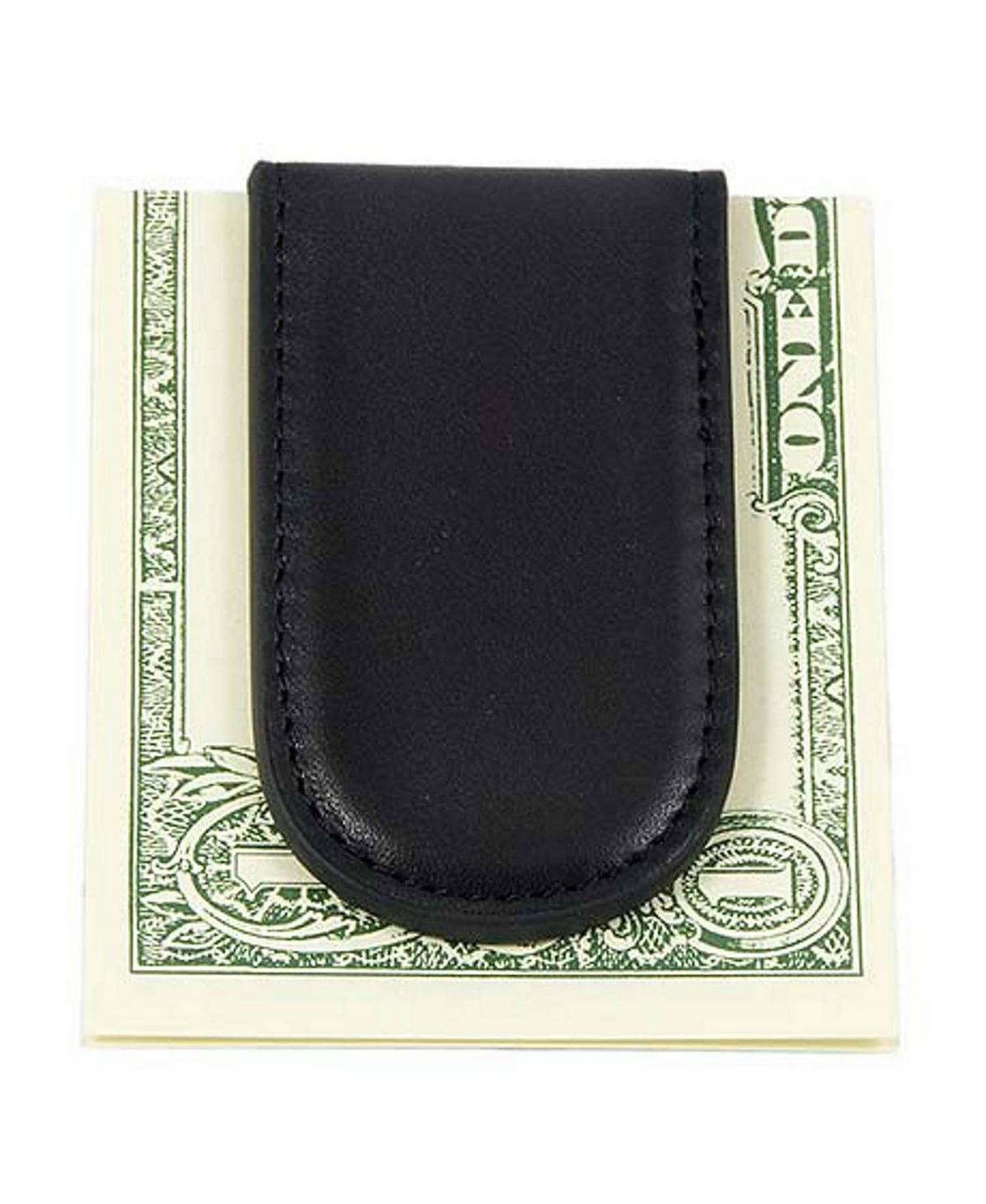 Old Collection-Magnetic Money Clip - Black leather
