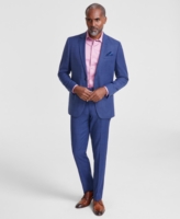 Nick Graham Men's Slim-Fit Windowpane Check Suit - Navy Windowpane