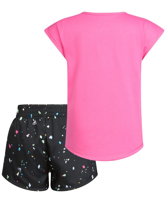 White hearts shorts toddler main image 0