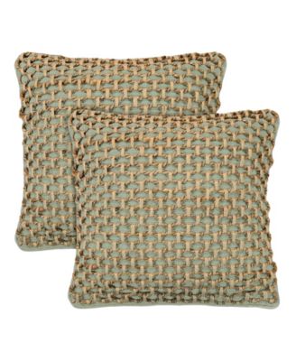 Jada Jute 2-Pack Decorative Pillow Set, 20" x 20"