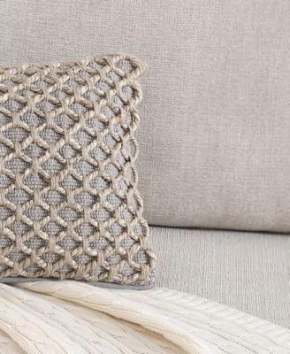 Jada Jute Decorative Pillow, 12" x 20"