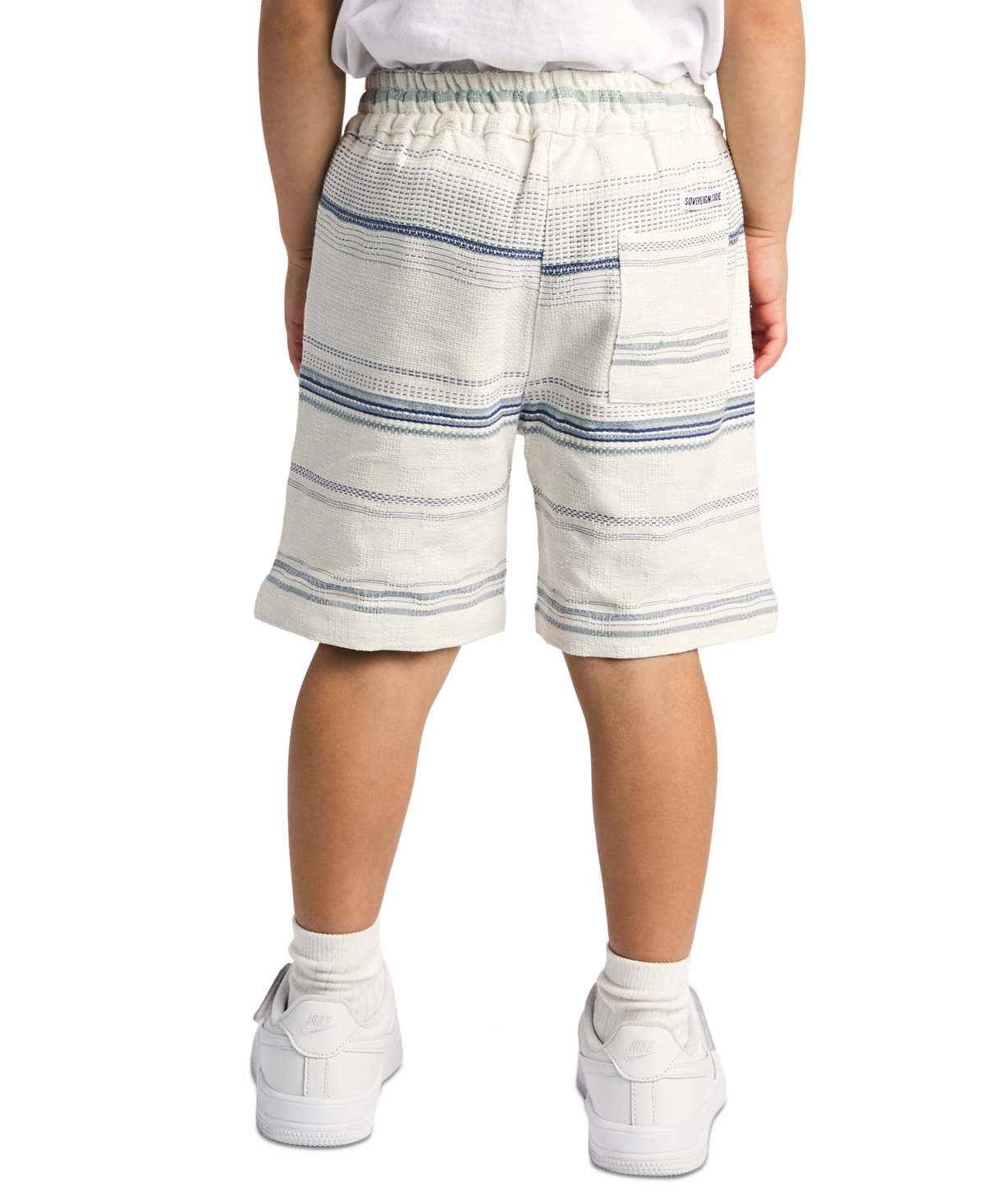 Shop Sovereign Code Toddler & Little Boys Passport Striped Shorts In White Stri