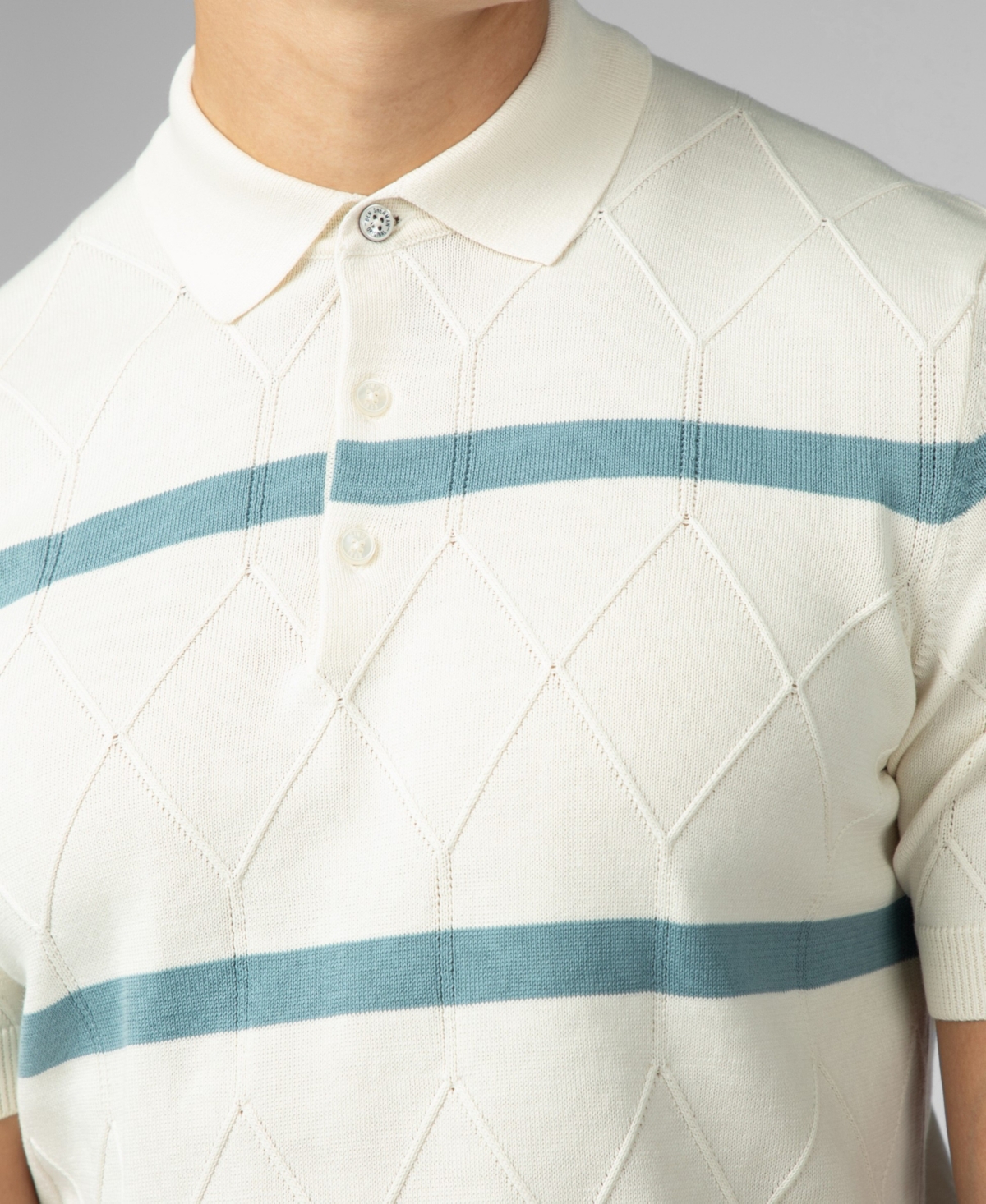 Ben Sherman Men's Argyle Stripe Polo Shirt